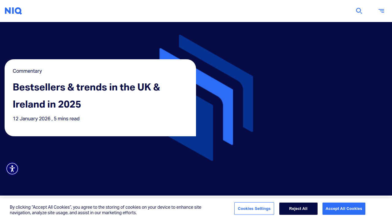 NielsenIQ provides valuable market data on bestselling books and industry trends in the UK and Ireland.