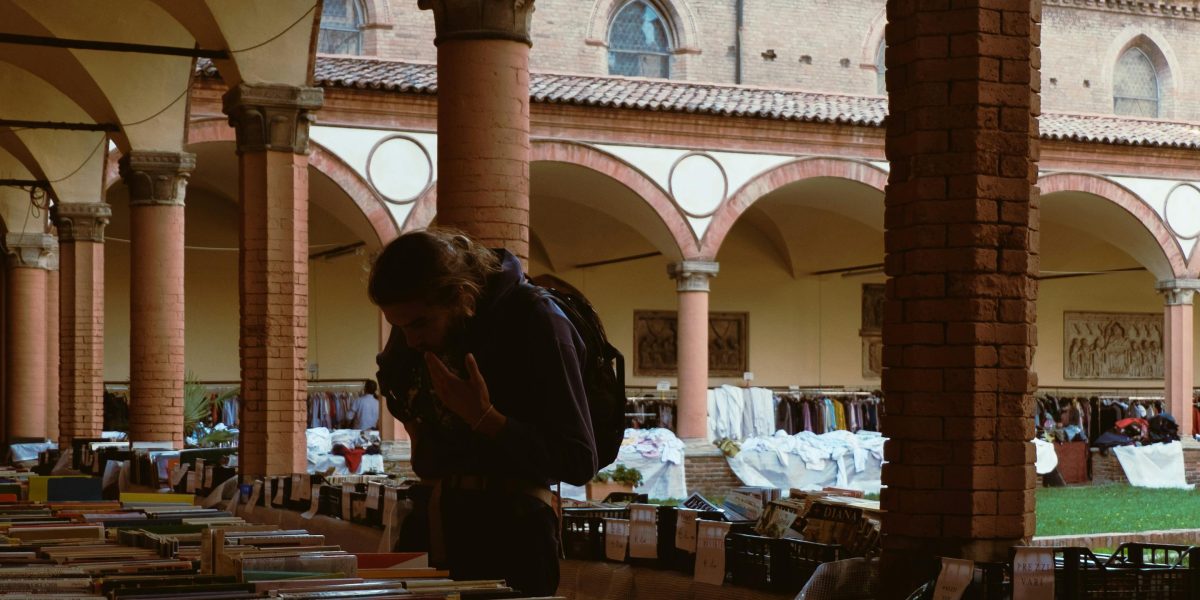 A reader explores various titles, looking for their next captivating story.