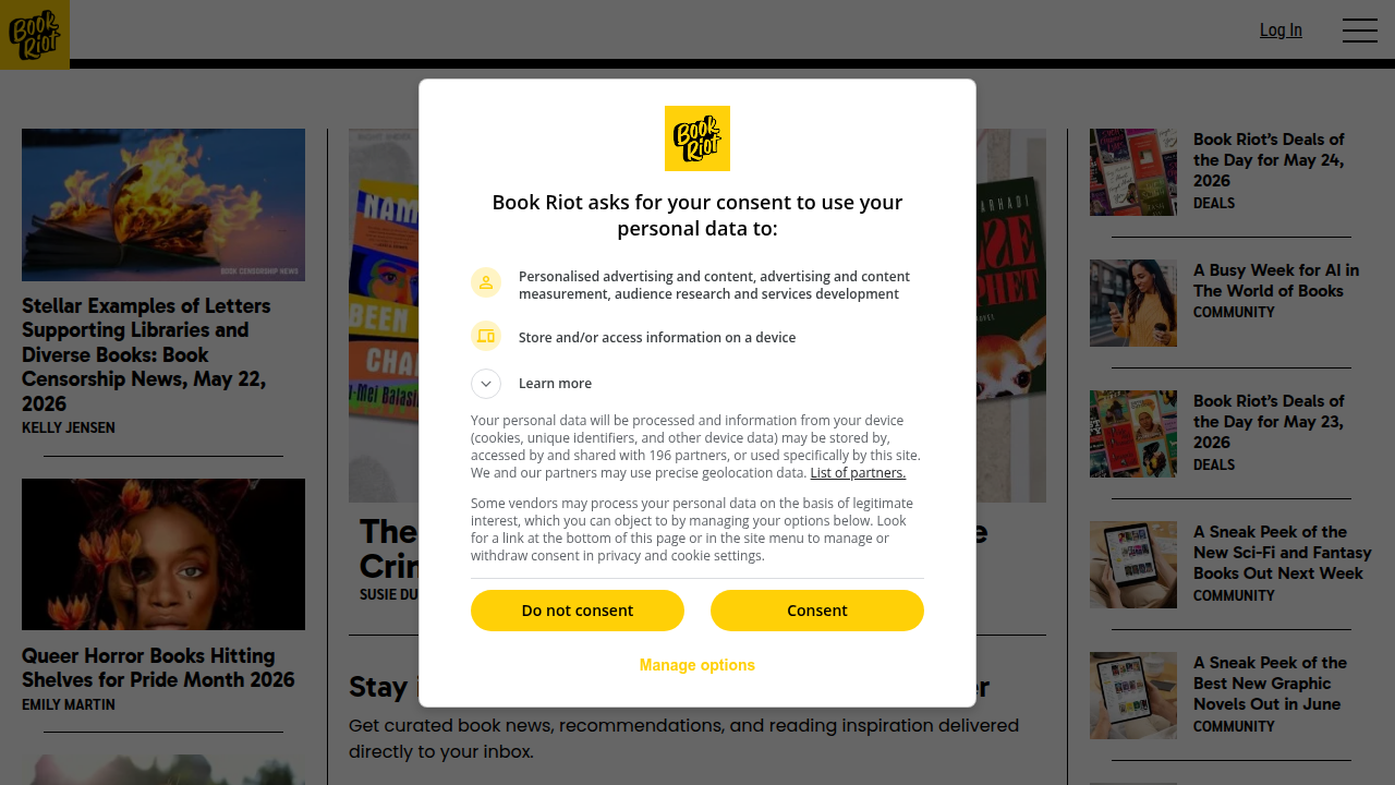 Book Riot offers diverse articles and recommendations for avid readers across genres.