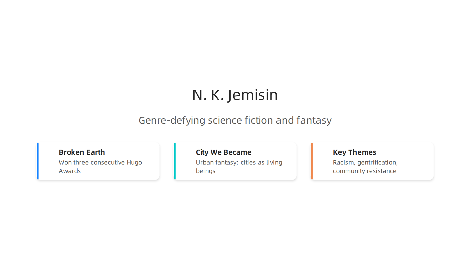 An overview of N. K. Jemisin's groundbreaking series and their critical acclaim.