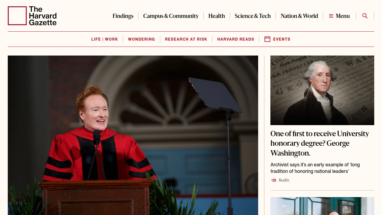 The Harvard Gazette website, a resource for academic insights and news, often features discussions on literature.