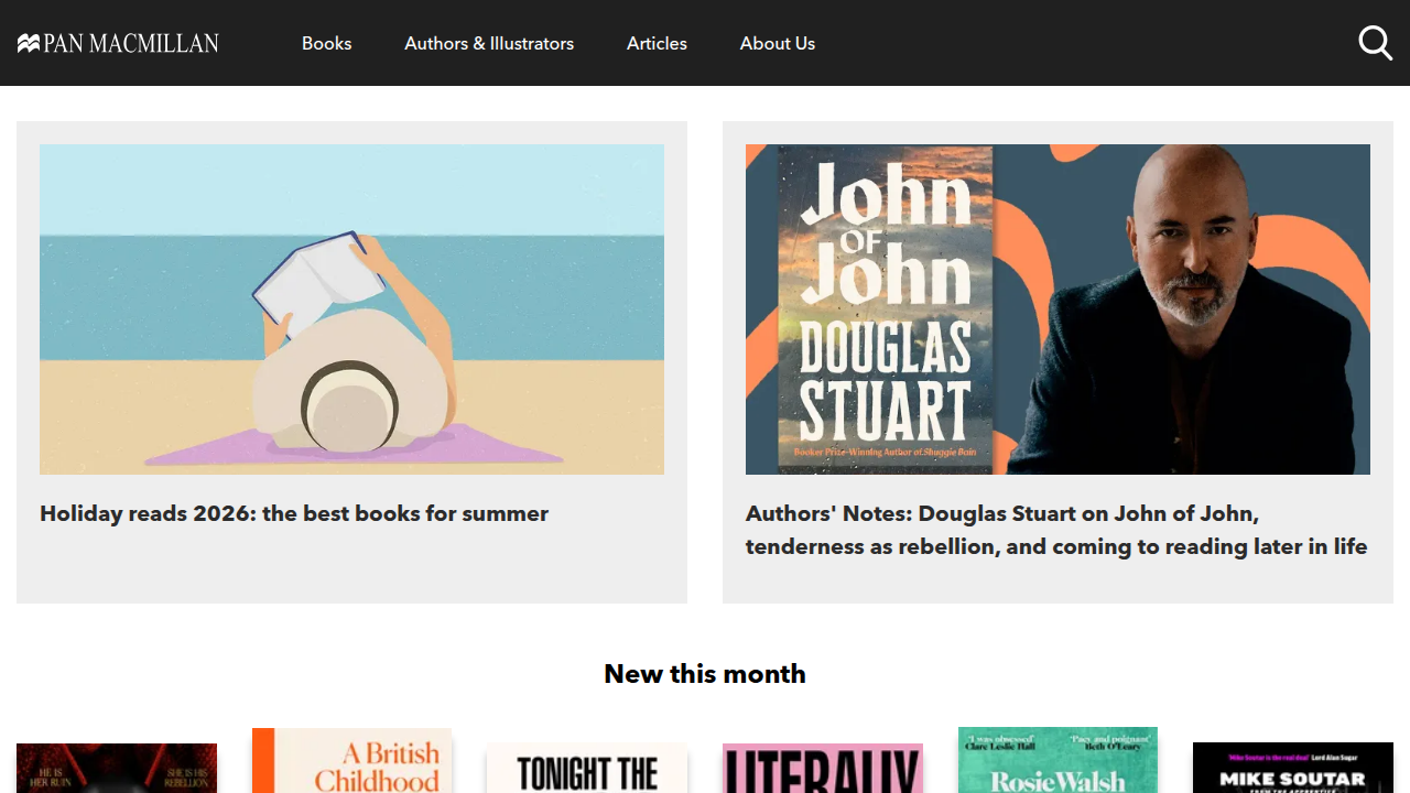 Homepage of Pan Macmillan, a major publisher with a classics section and reading guides.