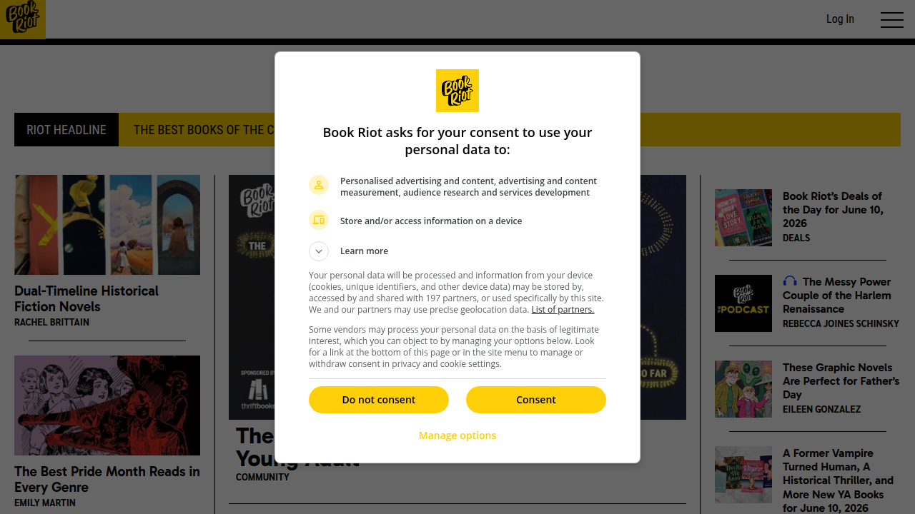 Book Riot's website, a popular resource for readers, offering insights into various book genres.